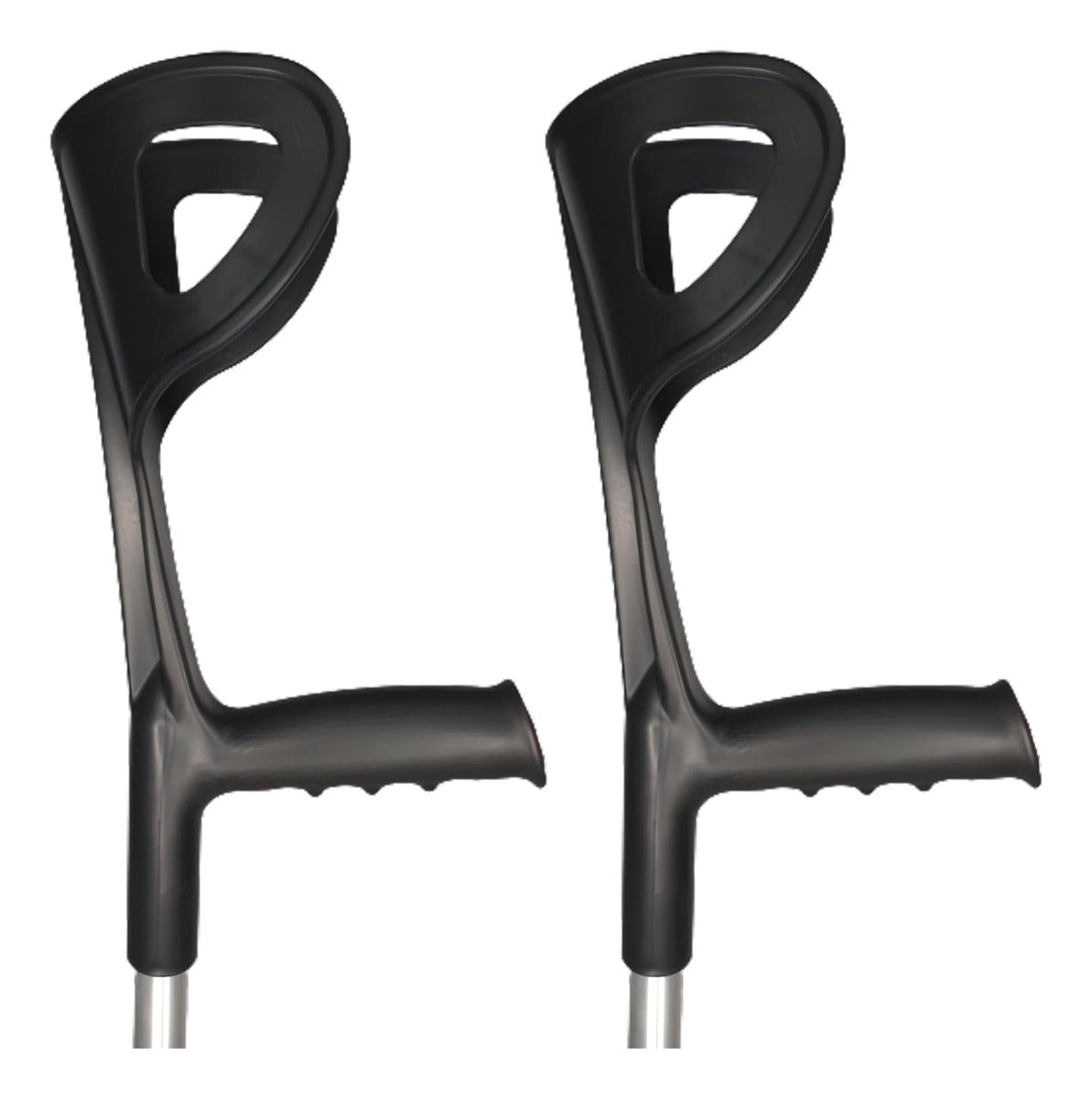 Pair of Adjustable Canadian Crutches, Aluminum Crutches for Elderly People