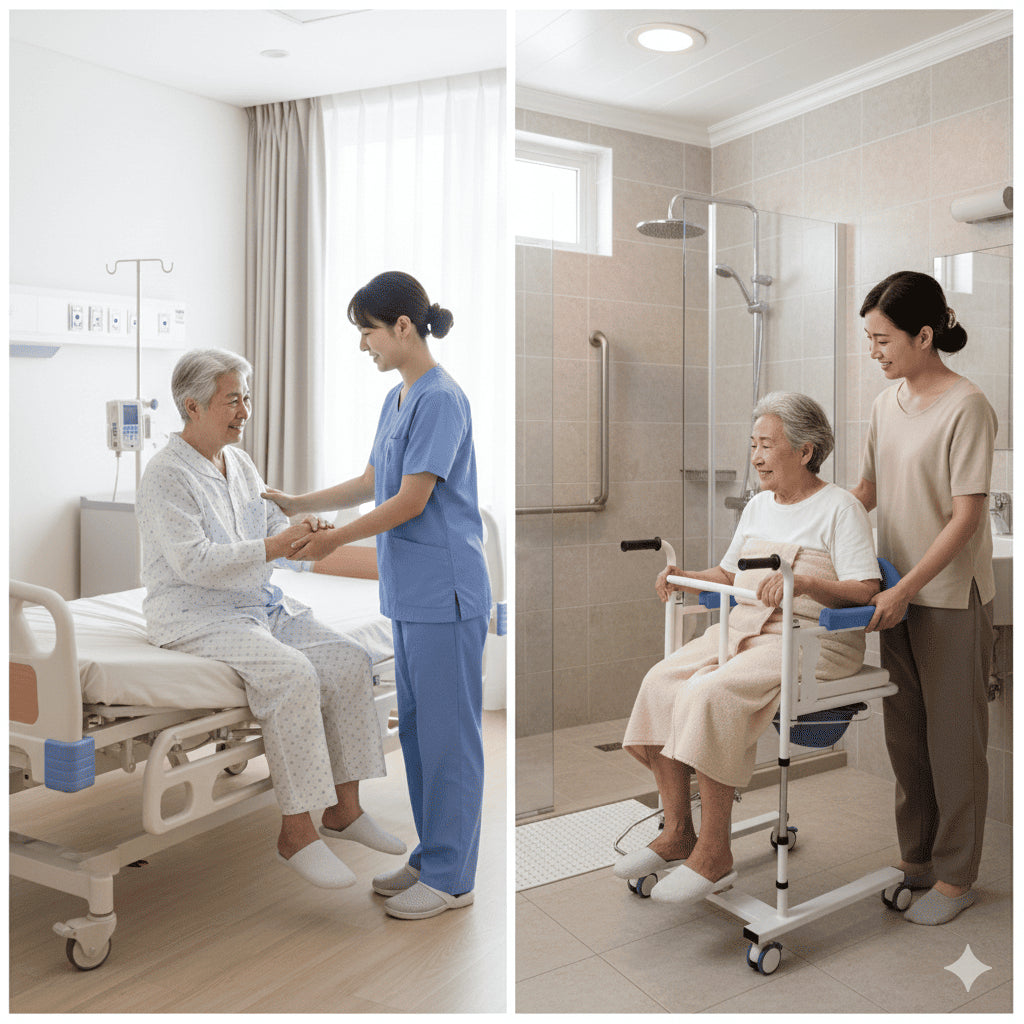 WINNERMED Patient Lift Transfer Chair for Elderly and Home, Portable Adjustable Height Lift Nursing Wheelchair WINNERMED Patient Lift Transfer Chair for Elderly and Home, Portable Adjustable Height Lift Nursing Wheelchair