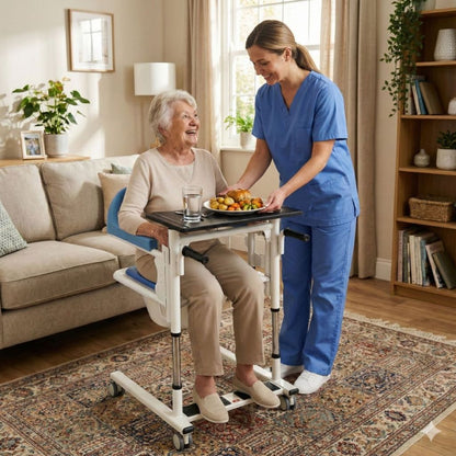 WINNERMED Patient Lift Transfer Chair for Elderly and Home, Portable Adjustable Height Lift Nursing Wheelchair WINNERMED Patient Lift Transfer Chair for Elderly and Home, Portable Adjustable Height Lift Nursing Wheelchair